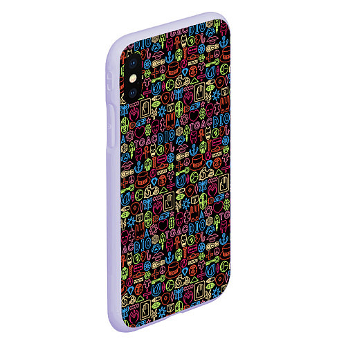 Чехол iPhone XS Max матовый JoJo Bizarre Adventure / 3D-Светло-сиреневый – фото 2
