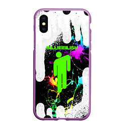 Чехол iPhone XS Max матовый BILLIE ELLISH, цвет: 3D-фиолетовый