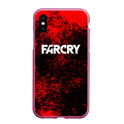 Чехол iPhone XS Max матовый FARCRY, цвет: 3D-малиновый