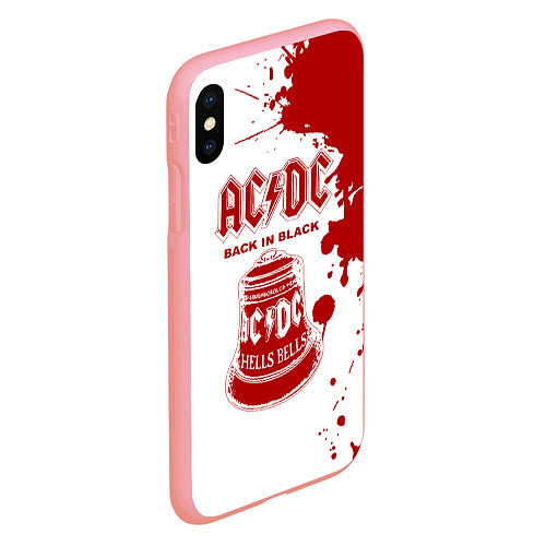 Чехол iPhone XS Max матовый ACDC Back in Black / 3D-Баблгам – фото 2