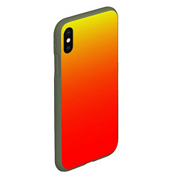 Чехол iPhone XS Max матовый Оранж, цвет: 3D-темно-зеленый — фото 2