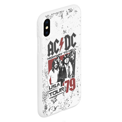 Чехол iPhone XS Max матовый ACDC / 3D-Белый – фото 2