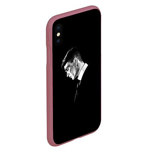 Чехол iPhone XS Max матовый Peaky Blinders / 3D-Малиновый – фото 2