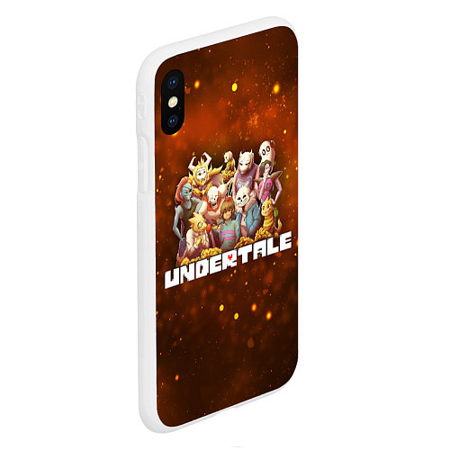 Чехол iPhone XS Max матовый UNDERTALE / 3D-Белый – фото 2