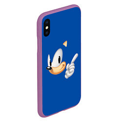 Чехол iPhone XS Max матовый Sonic, цвет: 3D-фиолетовый — фото 2