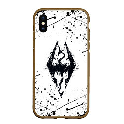 Чехол iPhone XS Max матовый THE ELDER SCROLLS, цвет: 3D-коричневый