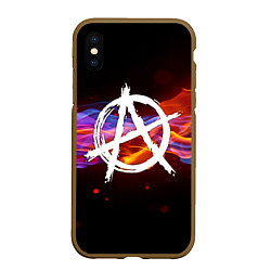 Чехол iPhone XS Max матовый АНАРХИЯ