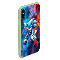 Чехол iPhone XS Max матовый SONIC, цвет: 3D-салатовый — фото 2