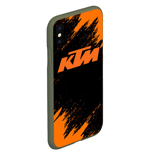 Чехол iPhone XS Max матовый KTM / 3D-Темно-зеленый – фото 2