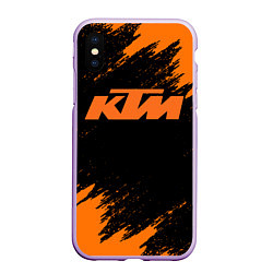 Чехол iPhone XS Max матовый KTM, цвет: 3D-сиреневый