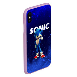 Чехол iPhone XS Max матовый SONIC, цвет: 3D-сиреневый — фото 2