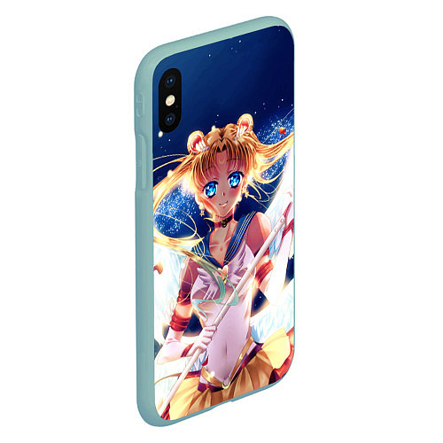 Чехол iPhone XS Max матовый SAILOR MOON / 3D-Мятный – фото 2