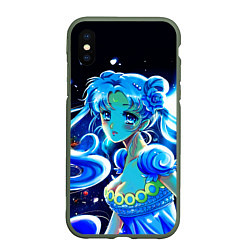 Чехол iPhone XS Max матовый СЕЙЛОР МУН, цвет: 3D-темно-зеленый