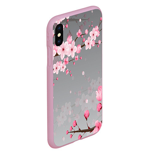 Чехол iPhone XS Max матовый САКУРА / 3D-Розовый – фото 2