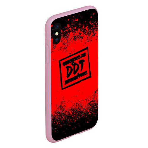 Чехол iPhone XS Max матовый ДДТ Лого / 3D-Розовый – фото 2