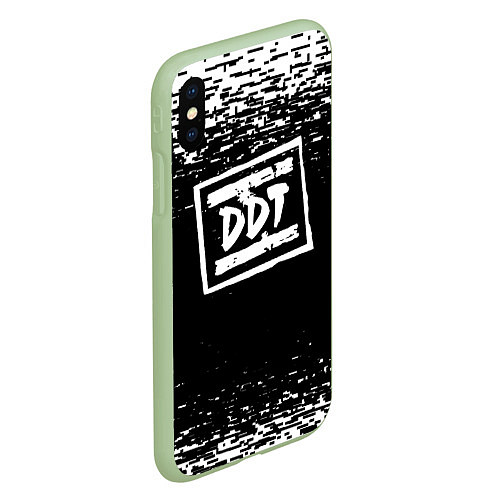 Чехол iPhone XS Max матовый ДДТ / 3D-Салатовый – фото 2