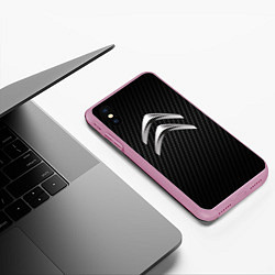 Чехол iPhone XS Max матовый CITROEN, цвет: 3D-розовый — фото 2
