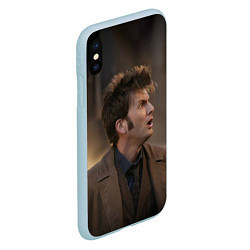 Чехол iPhone XS Max матовый 10th DOCTOR WHO, цвет: 3D-голубой — фото 2