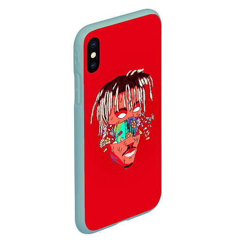 Чехол iPhone XS Max матовый Juice WRLD / 3D-Мятный – фото 2