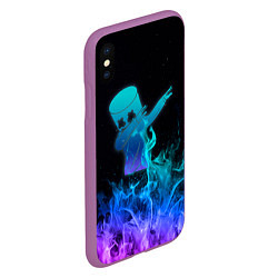 Чехол iPhone XS Max матовый Marshmello Fortnite, цвет: 3D-фиолетовый — фото 2