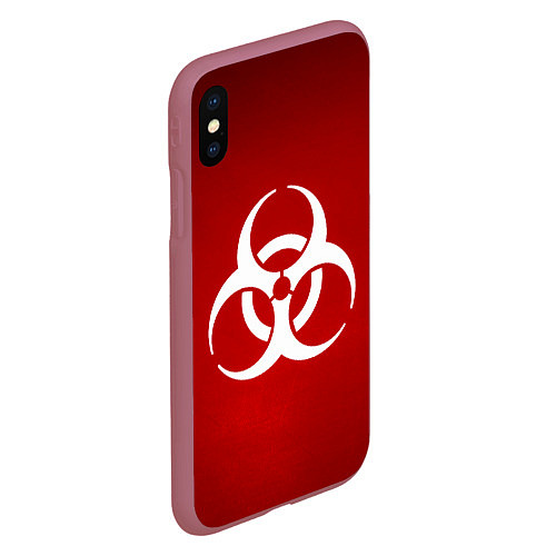 Чехол iPhone XS Max матовый Plague Inc / 3D-Малиновый – фото 2