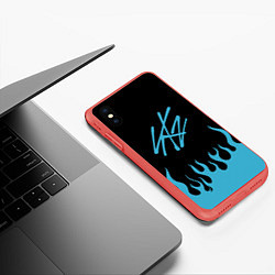 Чехол iPhone XS Max матовый Stray Kids, цвет: 3D-красный — фото 2