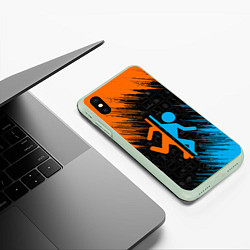 Чехол iPhone XS Max матовый PORTAL 2, цвет: 3D-салатовый — фото 2