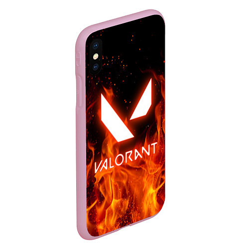 Чехол iPhone XS Max матовый VALORANT / 3D-Розовый – фото 2