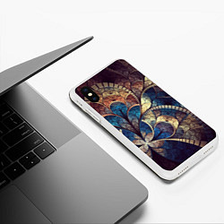 Чехол iPhone XS Max матовый Абстракция, цвет: 3D-белый — фото 2
