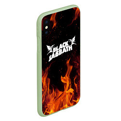 Чехол iPhone XS Max матовый Black Sabbath, цвет: 3D-салатовый — фото 2