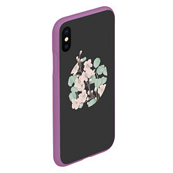 Чехол iPhone XS Max матовый САКУРА, цвет: 3D-фиолетовый — фото 2