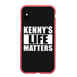 Чехол iPhone XS Max матовый KENNYS LIFE MATTERS, цвет: 3D-красный