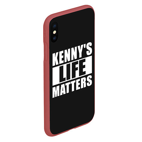 Чехол iPhone XS Max матовый KENNYS LIFE MATTERS / 3D-Красный – фото 2