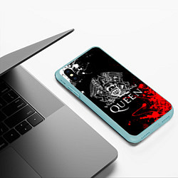 Чехол iPhone XS Max матовый QUEEN, цвет: 3D-мятный — фото 2