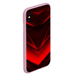 Чехол iPhone XS Max матовый GEOMETRY STRIPES, цвет: 3D-розовый — фото 2