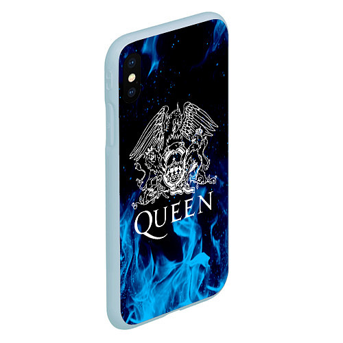 Чехол iPhone XS Max матовый QUEEN / 3D-Голубой – фото 2