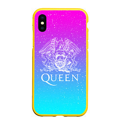 Чехол iPhone XS Max матовый QUEEN, цвет: 3D-желтый