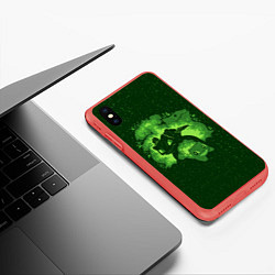 Чехол iPhone XS Max матовый Бульбазавр Эша, цвет: 3D-красный — фото 2
