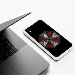 Чехол iPhone XS Max матовый Umbrella Corporation, цвет: 3D-белый — фото 2