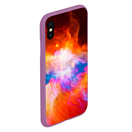Чехол iPhone XS Max матовый Space / 3D-Фиолетовый – фото 2