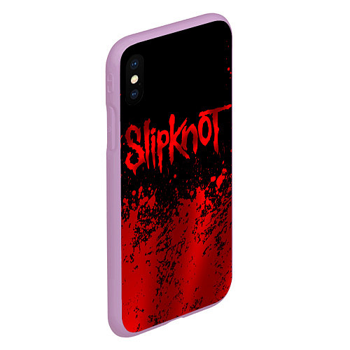 Чехол iPhone XS Max матовый Slipknot 9 / 3D-Сиреневый – фото 2