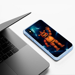 Чехол iPhone XS Max матовый Five Nights At Freddys, цвет: 3D-голубой — фото 2