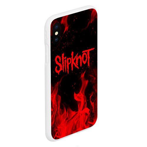 Чехол iPhone XS Max матовый SLIPKNOT / 3D-Белый – фото 2