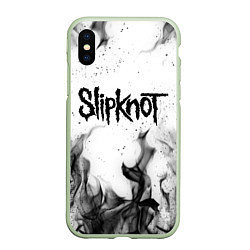 Чехол iPhone XS Max матовый SLIPKNOT, цвет: 3D-салатовый