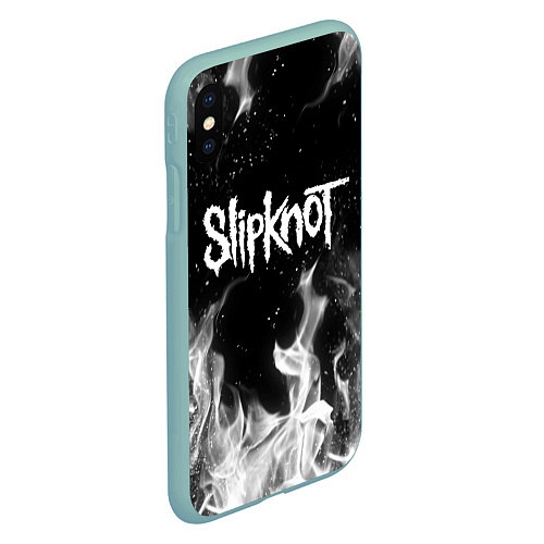 Чехол iPhone XS Max матовый SLIPKNOT / 3D-Мятный – фото 2