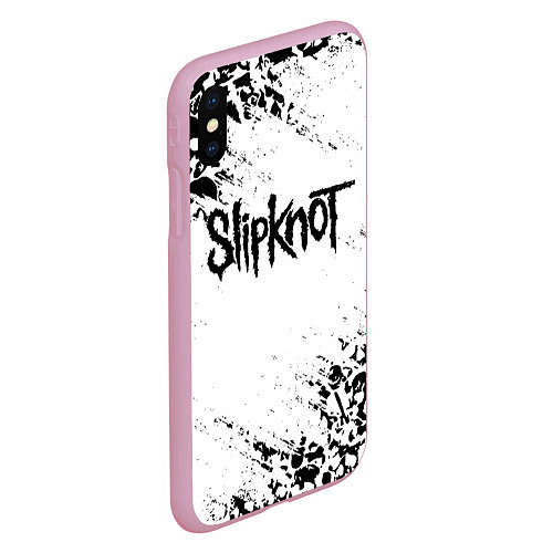 Чехол iPhone XS Max матовый SLIPKNOT / 3D-Розовый – фото 2