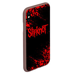 Чехол iPhone XS Max матовый SLIPKNOT, цвет: 3D-коричневый — фото 2