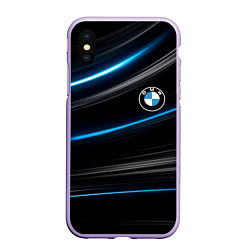 Чехол iPhone XS Max матовый BMW, цвет: 3D-светло-сиреневый