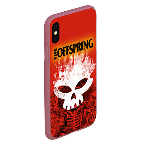 Чехол iPhone XS Max матовый The Offspring / 3D-Малиновый – фото 2