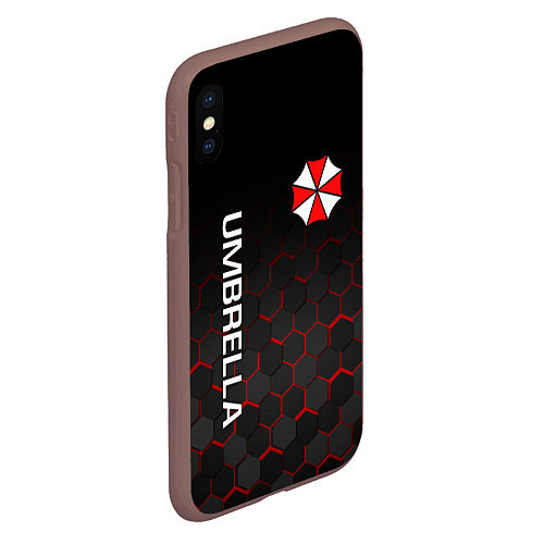 Чехол iPhone XS Max матовый UMBRELLA CORP / 3D-Коричневый – фото 2